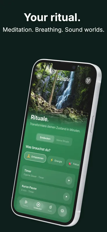 Breathe Explore — Discover rituals with mood selector