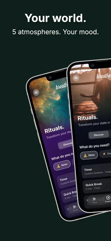 Breathe Themes — 5 visual atmospheres to choose from