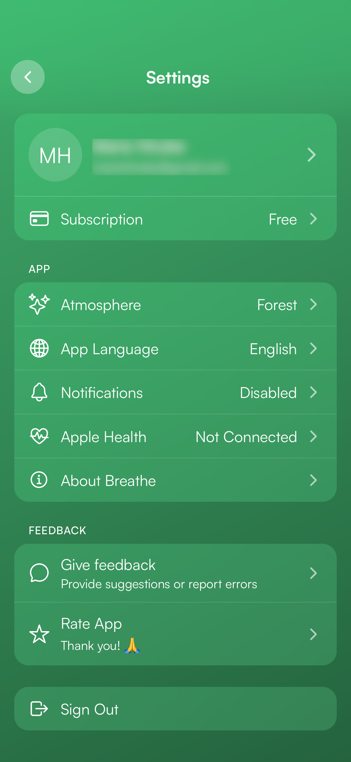 Tippe auf das Menü-Symbol (oben links) und wähle „Settings"